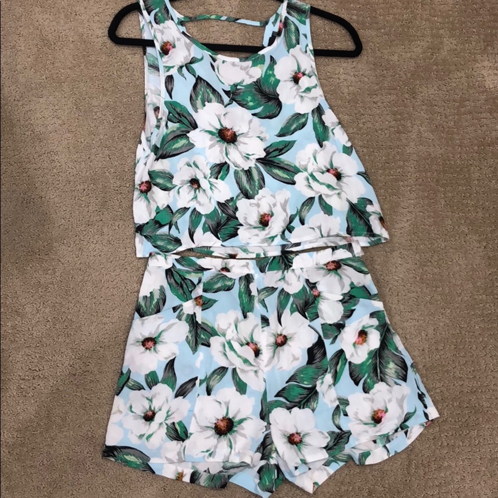 Super cute two piece crop too and shorts